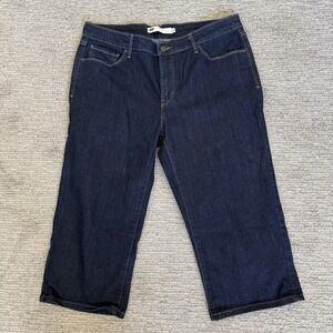 Levi's Jeans Clam Digger Capri Blue Denim Dark Wash 5 Pocket  Women's 14